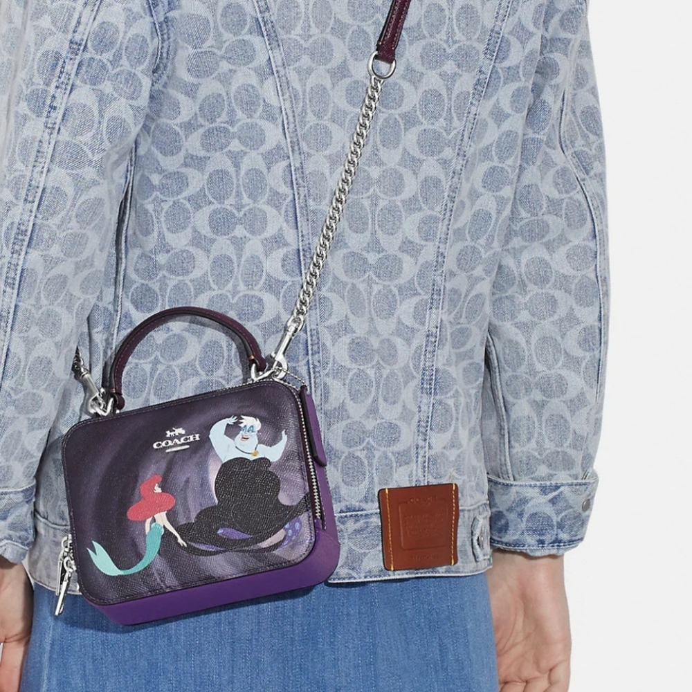 Disney X Coach Box Crossbody With Ursula Motif Little Mermaid - Picture 3 of 10